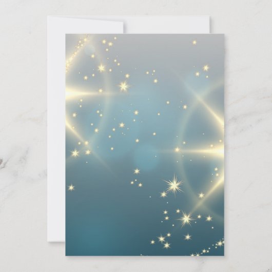 シルバークリスマスツリーブランチ、法人パーティー、 招待状 (裏面)