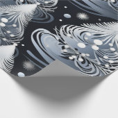 シルバークリスマスツリーラッピング紙 ラッピングペーパー (角)