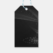 シルバークリスマスツリー、ブラックパーソナライズされた- ギフトタグ (裏面)