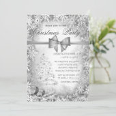 シルバークリスマスツリー、ボウグレイクリスマスパーティー 招待状 (スタンド正面)