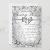 シルバークリスマスツリー、ボーググレークリスマスパーティー 招待状 (正面)