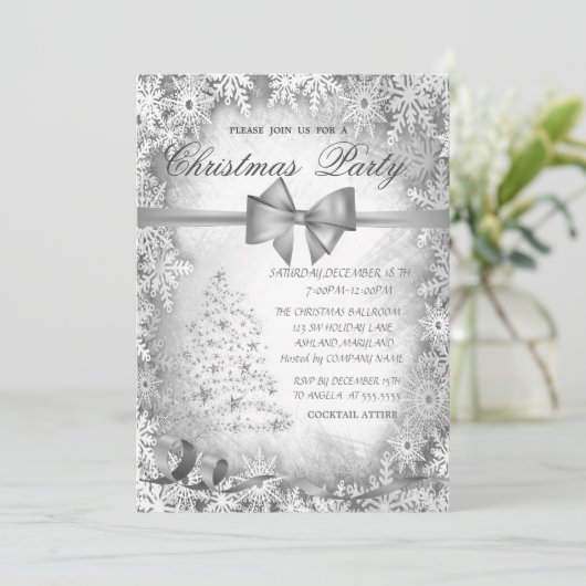 シルバークリスマスツリー、ボーググレークリスマスパーティー 招待状 (スタンド正面)