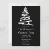 シルバークリスマスツリー 招待状 (正面)