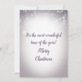 シルバークリスマスバウブルクリスマスディナーパーティー 招待状 (裏面)