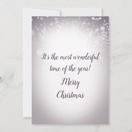 シルバークリスマスバウブルクリスマスディナーパーティー 招待状 (裏面)