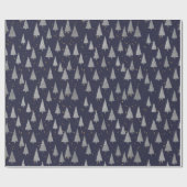 シルバークリスマスホリデーラッピング紙 ラッピングペーパー (フラット)