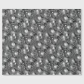 シルバークリスマスボードブル ラッピングペーパー (フラット)