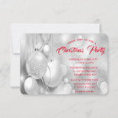シルバークリスマスボールカンパニークリスマスパーティー 招待状 (正面)