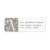 シルバークリスマスライツホリデイ差出人住所 ラベル (正面)