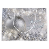 シルバークリスマスラージ抱き枕 ラージペーパーバッグ (正面)