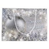 シルバークリスマスラージ抱き枕 ラージペーパーバッグ (裏面)