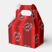 シルバークリスマスリースとトナカイ フェイバーボックス (裏面サイド)