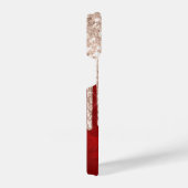 シルバークリムゾングリッタードリップスオンレッドモノグラム iPhoneケース (右側面)