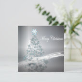 シルバークリ企業のスマスディナーパーティの招待状 招待状 (スタンド正面)