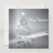 シルバークリ企業のスマスディナーパーティの招待状 招待状 (正面)