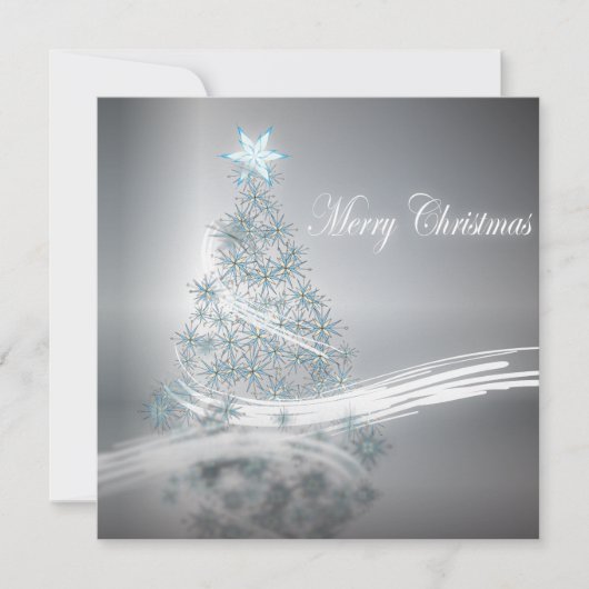 シルバークリ企業のスマスディナーパーティの招待状 招待状 (正面)