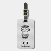 シルバークルーズスクワッドシーモノグラム名 ラゲッジタグ (正面縦)