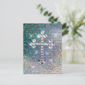 シルバークロスきらきら光る印刷 ポストカード (スタンド正面)