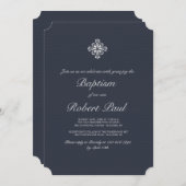 シルバークロス宗教招待状 招待状 (正面/裏面)