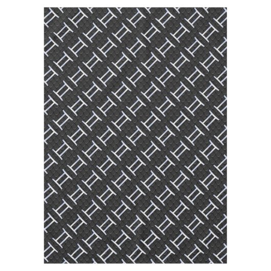 シルバークロムライクジェミニ〔占星術の〕十二宮図標識 テーブルクロス (正面)