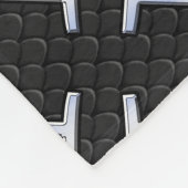 シルバークロムライクジェミニ〔占星術の〕十二宮図標識 フリースブランケット (角)