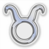 シルバークロムライクトーラス〔占星術の〕十二宮図標識 シール (正面)