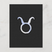 シルバークロムライクトーラス〔占星術の〕十二宮図標識 ポストカード (正面)