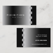 シルバークロム名刺BW 4ブックストア 名刺 (正面/裏面)