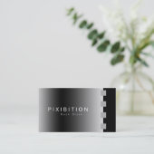 シルバークロム名刺BW 4ブックストア 名刺 (スタンド正面)