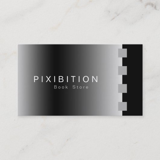 シルバークロム名刺BW 4ブックストア 名刺 (正面)