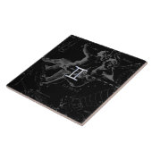 シルバークロームのようなジェミニ〔占星術の〕十二宮図サインオンヘベリウス タイル (側面)