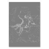 シルバークロームのようなジェミニ〔占星術の〕十二宮図サインオンヘベリウス テーブルナンバー (裏面)