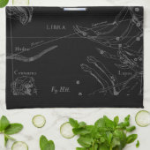 シルバークロームライブラライブライ〔占星術の〕十二宮図サイン入りHevelius キッチンタオル (折り畳み)