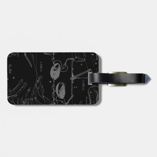 シルバークロームライブラライブライ〔占星術の〕十二宮図サイン入りHevelius ラゲッジタグ (裏面横)