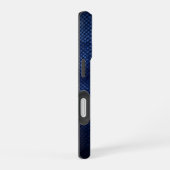 シルバークローム幾何学ザメ ブルーパイソン iPhone 16ケース (右側面)
