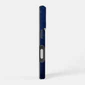 シルバークローム幾何学的なキリン 青いパイソンのiPhone iPhone 16ケース (右側面)