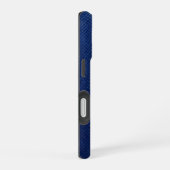 シルバークローム幾何学的なリノブルーピタゴニア iPhone 16ケース (右側面)
