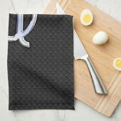 シルバークローム《星座》乙女座〔占星術の〕十二宮図スネークスキンにサイン キッチンタオル (四つ折り)