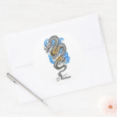 シルバークールオリエンタルドラゴン入れ ラウンドシール (封筒)