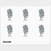 シルバークールオリエンタルドラゴン入れ ラウンドシール (シート)