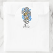 シルバークールオリエンタルドラゴン入れ ラウンドシール (バッグ)