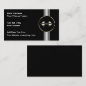 シルバークールトーンバーベルフィットネス訓練 名刺 (正面/裏面)