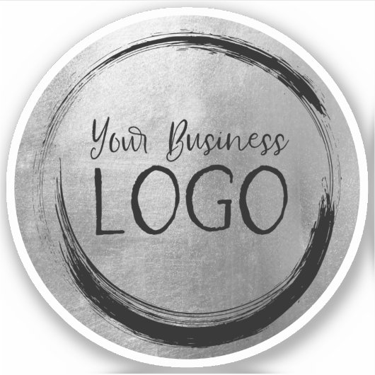 シルバーグフェイクレーフォイルのビジネスのロゴ シール (正面)