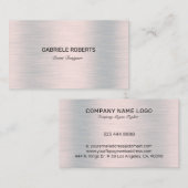 シルバーグブラシ付きアフェイクルミニウム 名刺 (正面/裏面)