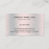 シルバーグブラシ付きアフェイクルミニウム 名刺 (裏面)