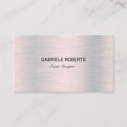 シルバーグブラシ付きアフェイクルミニウム 名刺 (正面)