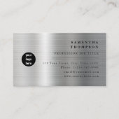 シルバーグモダンレーメタルロゴ名刺 名刺 (正面)