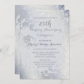 シルバーグライマーフローラ記念日招待状 招待状 (正面/裏面)