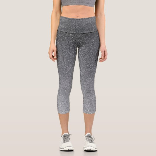 シルバーグラディエントグリッターカプリレギンス カプリレギンス (正面)