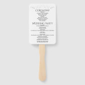 シルバーグラディエント&華やかなエレガントなウェディングプログラム ハンドファン (裏面)